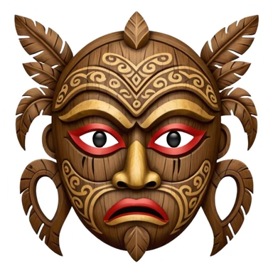 Pacific Island Carved Mask sticker