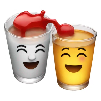 Two drinking small shots cheers  sticker
