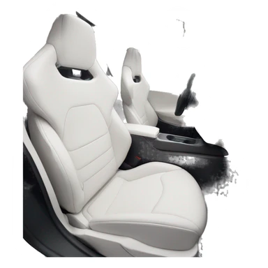 White stearing wheel Tesla model 3 interior view sticker
