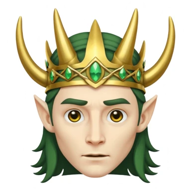 Loki with his horn crown sticker