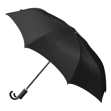 black folding umbrella sticker