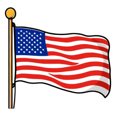 United States flag sticker