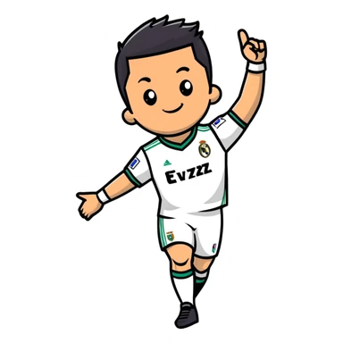 Cristiano Ronaldo doing his signature celebration pose sticker