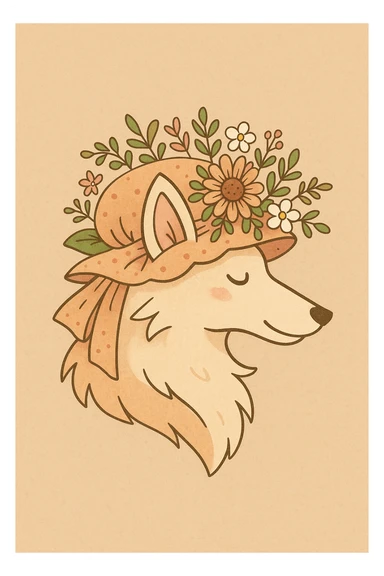 Give the Overwolf logo a cute cottagecore makeover sticker