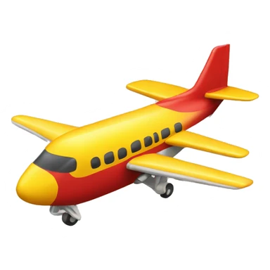 Red and yellow plane sticker