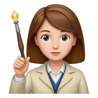 Docent with pointing wand sticker