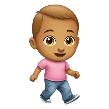 Create emoji of a walking baby infant  sticker