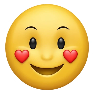 Smiley face with heart sticker