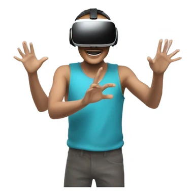 VR wearing human sticker