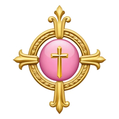 ave maria's emblem with a touch of pink sticker