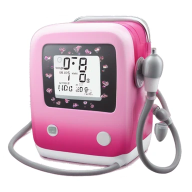 Pink ombre blood pressure machine with cuff and glitter sticker