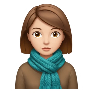  Woman with brown bobbed  hair and highlights light brown eyes no glasses Knitting emoji sticker