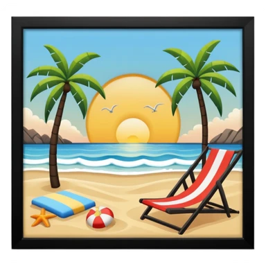 fondo de playa sticker