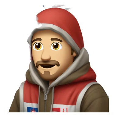 Guy with a czechia themed hodie sticker