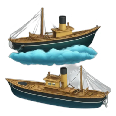 bateau à vapeur sticker