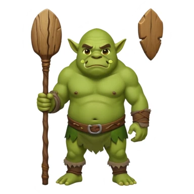 Ogre full body with stick sticker