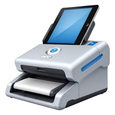 document scanner, blue laser, front view sticker