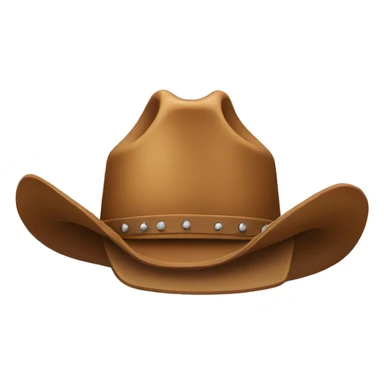 ear emoji with cowboy hat on top sticker