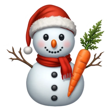 Snowman with Santa hat sticker