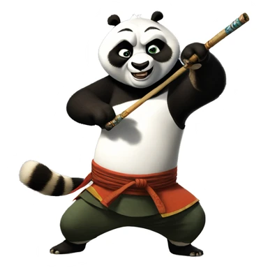 kung fu panda taking a shot  sticker