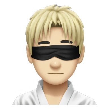 Satoru gojo with black blindfold from jujutsu kaisen sticker