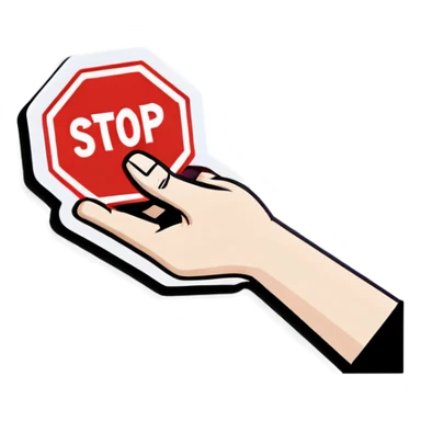 Stop it Hand
 sticker