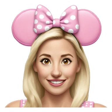 Pink Minnie Mouse ears headband  sticker