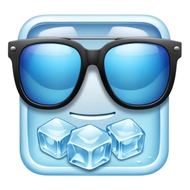 sunglasses with ice cube sticker