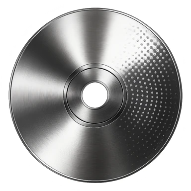 A minimalist CD disc with dot pattern, glowing effect, pink color sticker