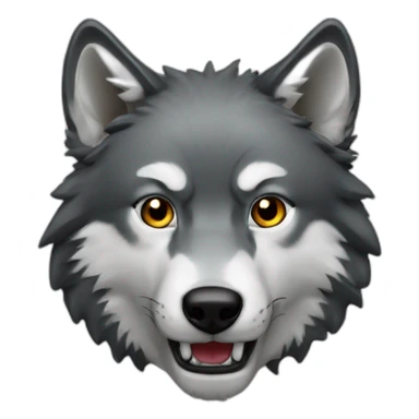 wolf withe black glassi sticker