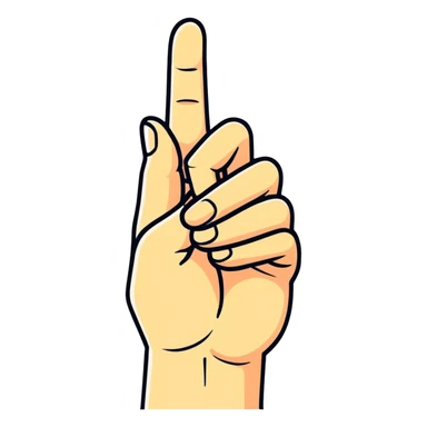 Middle finger sticker