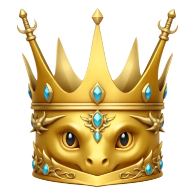 crown with swords and gold dragons  sticker