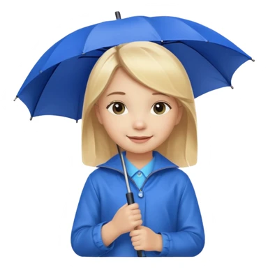 Loutre fille mignonne qui porte un parapluie dans sa main gauche  sticker