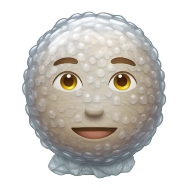 Detailed Human Body wrapped in bubble wrap sticker