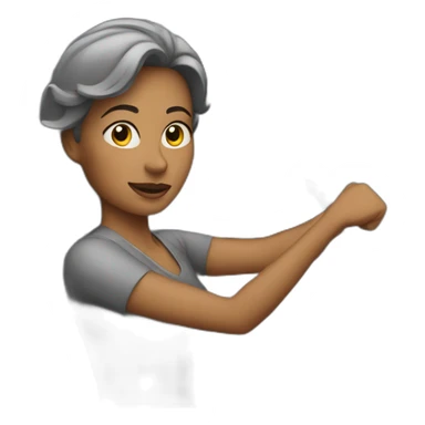 Woman is driving grey car sticker