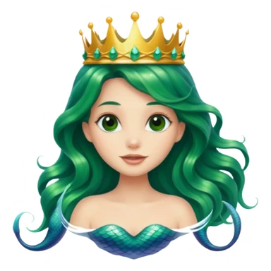 Sirena con corona sticker