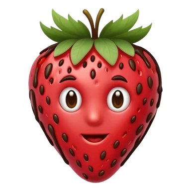 strawberry dipped in chocolate sticker