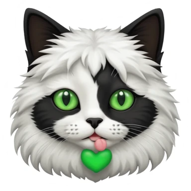 cat white and black  sticker