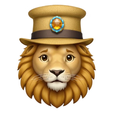 Aslan şapka sticker