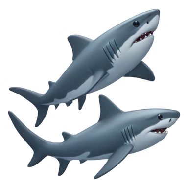 two sharks hugging sticker