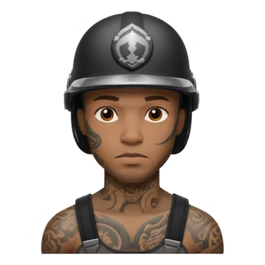 tattooed black man in helmets sticker