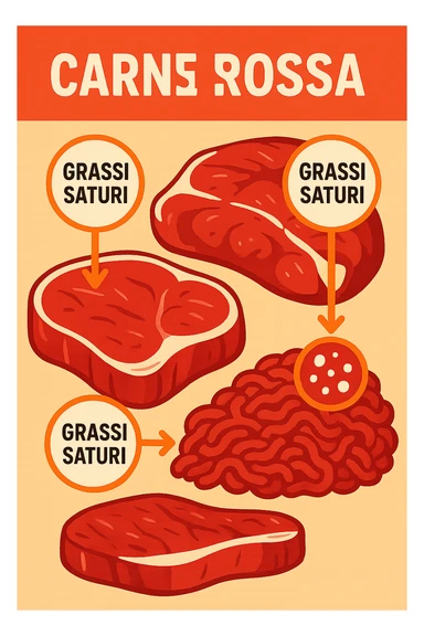 grassi saturi carne rossa sticker