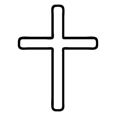 cross icon with thin lines, elegant and understated, perfect for minimalist UI design sticker