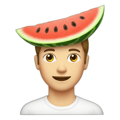 watermelon on the head sticker