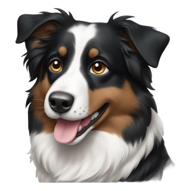 Black and white Australian Shepard  sticker