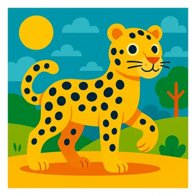 Leopard sticker