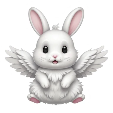 A flying rabit sticker
