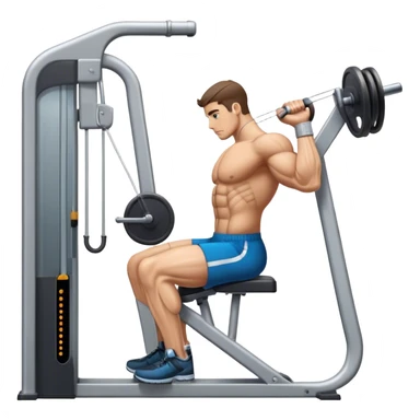 side-view cable-machine tricep-pushdown sticker