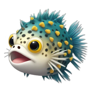 cute porcupinefish sticker