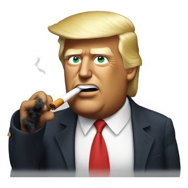 Donald trump smoking a cigs  sticker